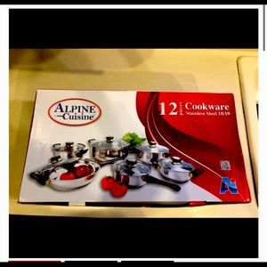 - Alpine cuisine stainless steel cookware set